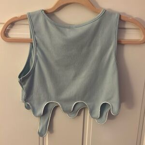 Drippy Baby Blue Crop Top